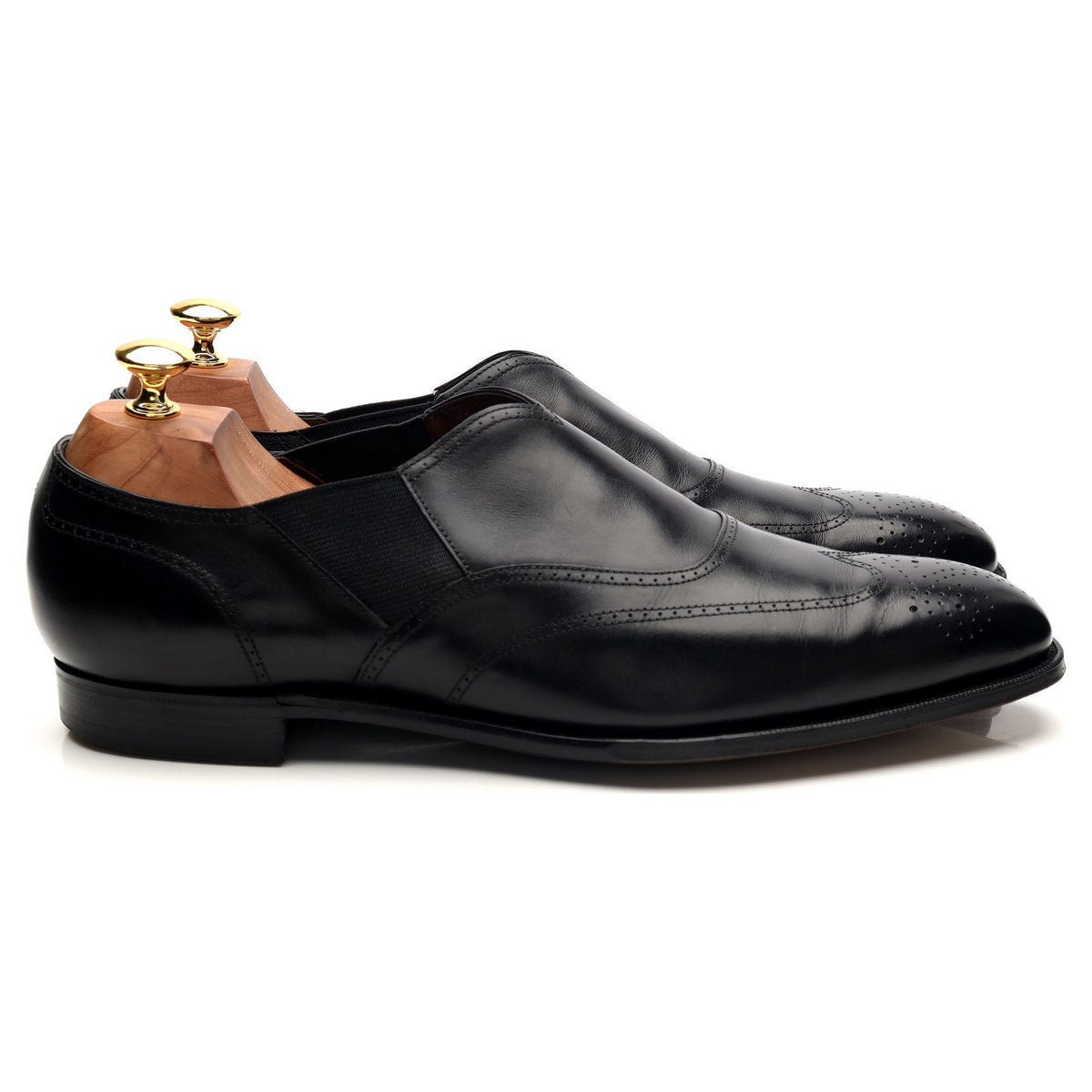 Ralph Lauren &#39;Lazyman&#39; Black Leather Brogue UK 10 D