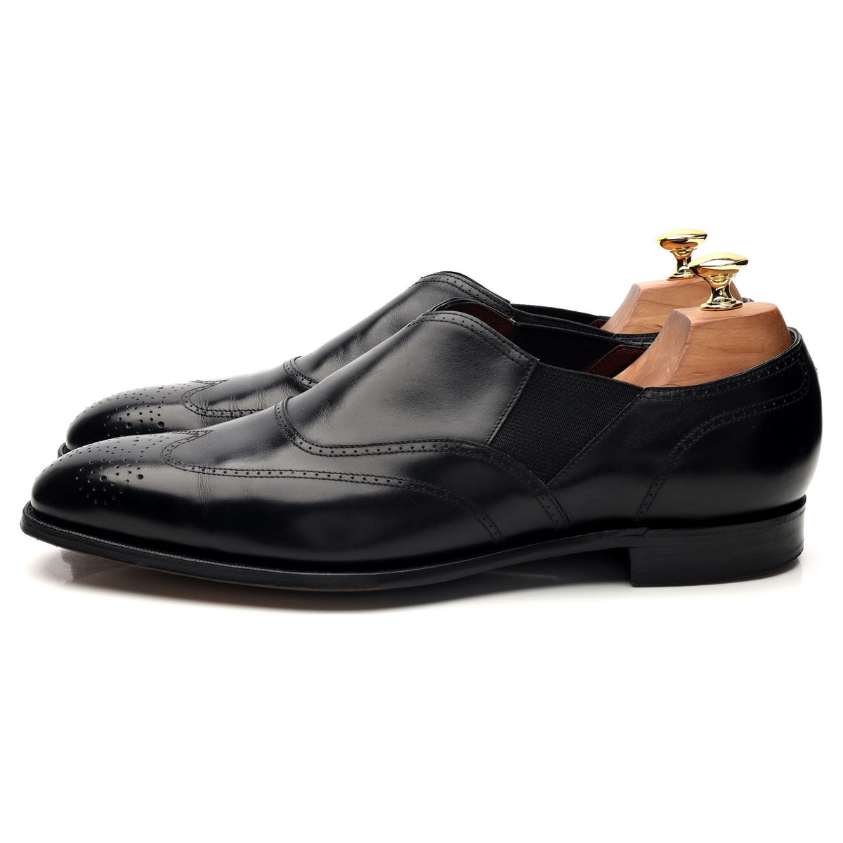 Ralph Lauren &#39;Lazyman&#39; Black Leather Brogue UK 10 D