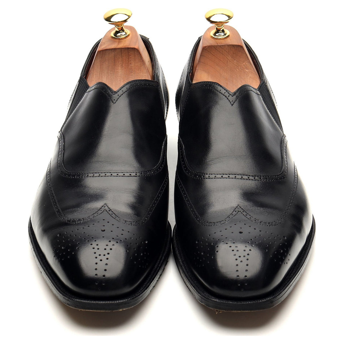 Ralph Lauren &#39;Lazyman&#39; Black Leather Brogue UK 10 D