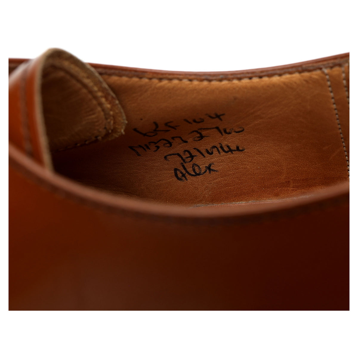 &#39;Alex&#39; Tan Brown Leather Split Toe Derby UK 6.5 F