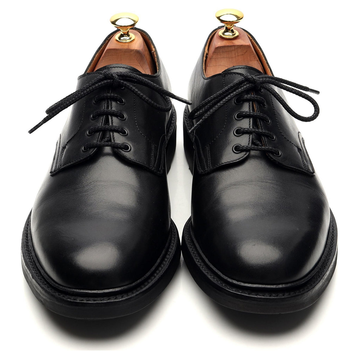 &#39;Stirling&#39; Black Leather Derby UK 8.5 F