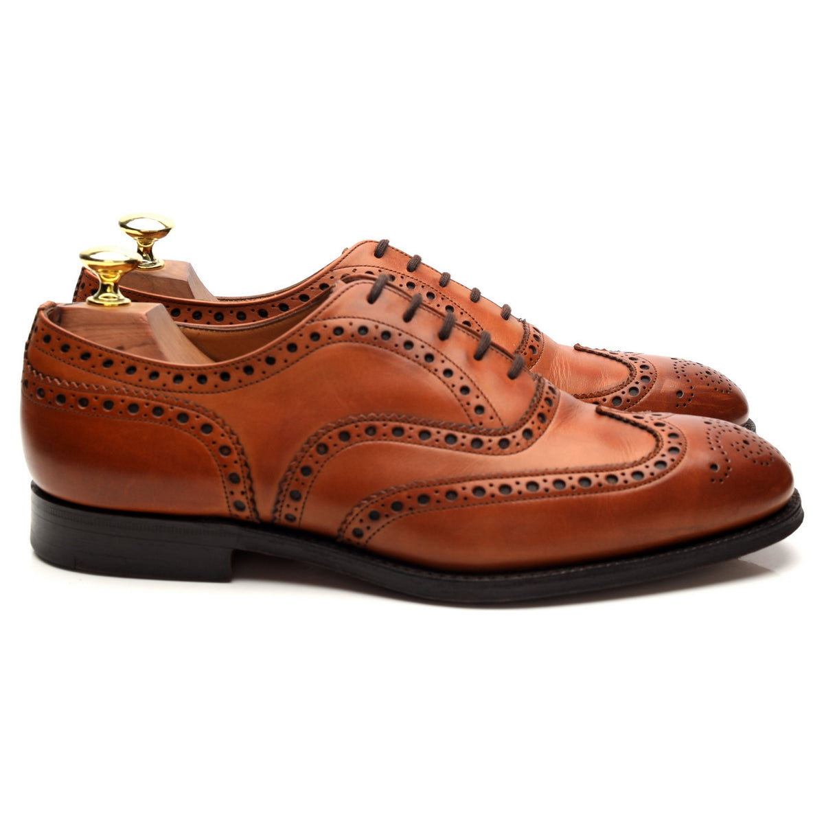 &#39;Brisbane&#39; Tan Brown Leather Oxford Brogues UK 8 G