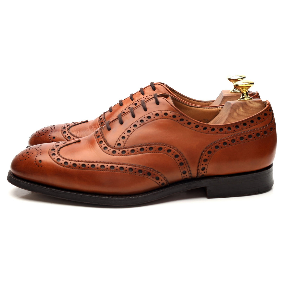 &#39;Brisbane&#39; Tan Brown Leather Oxford Brogues UK 8 G