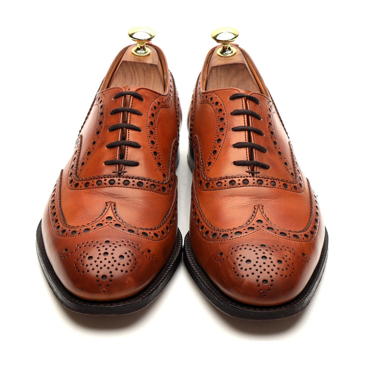 &#39;Brisbane&#39; Tan Brown Leather Oxford Brogues UK 8 G