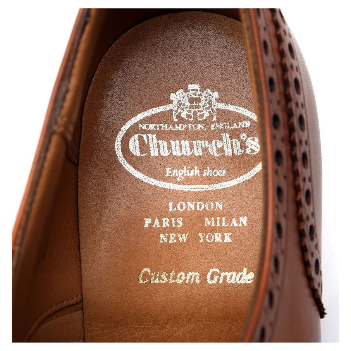 &#39;Brisbane&#39; Tan Brown Leather Oxford Brogues UK 8 G