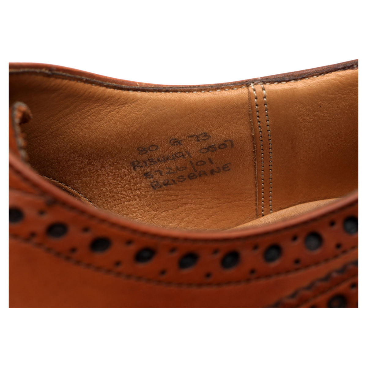 &#39;Brisbane&#39; Tan Brown Leather Oxford Brogues UK 8 G