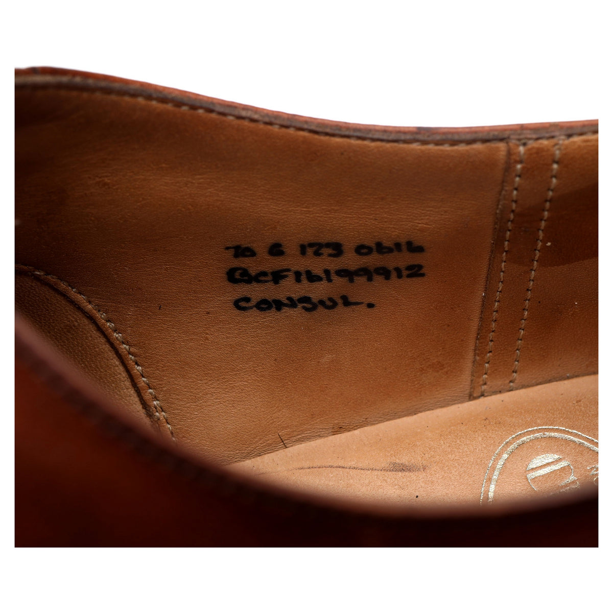 &#39;Consul&#39; Tan Brown Leather Oxford UK 7 G