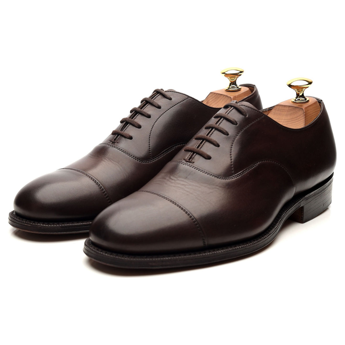 &#39;Consul&#39; Dark Brown Leather Oxford UK 7 G