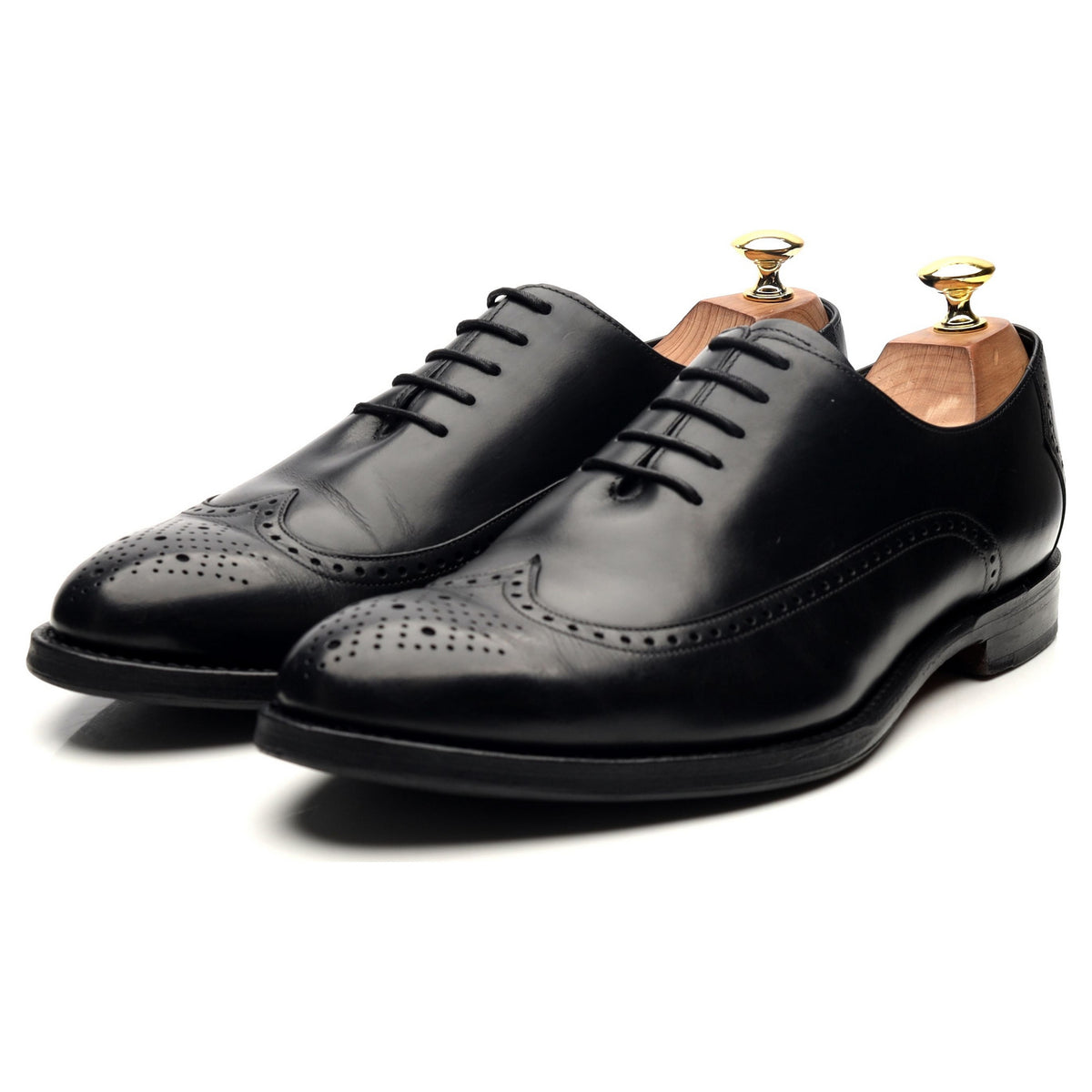 1880 &#39;Beaufort&#39; Black Leather Oxford UK 8 G