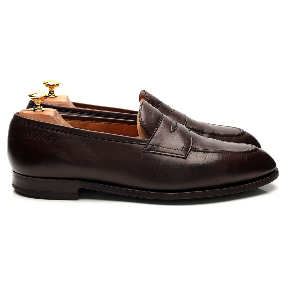 &#39;Piccadilly&#39; Dark Brown Leather Loafers UK 11.5 F