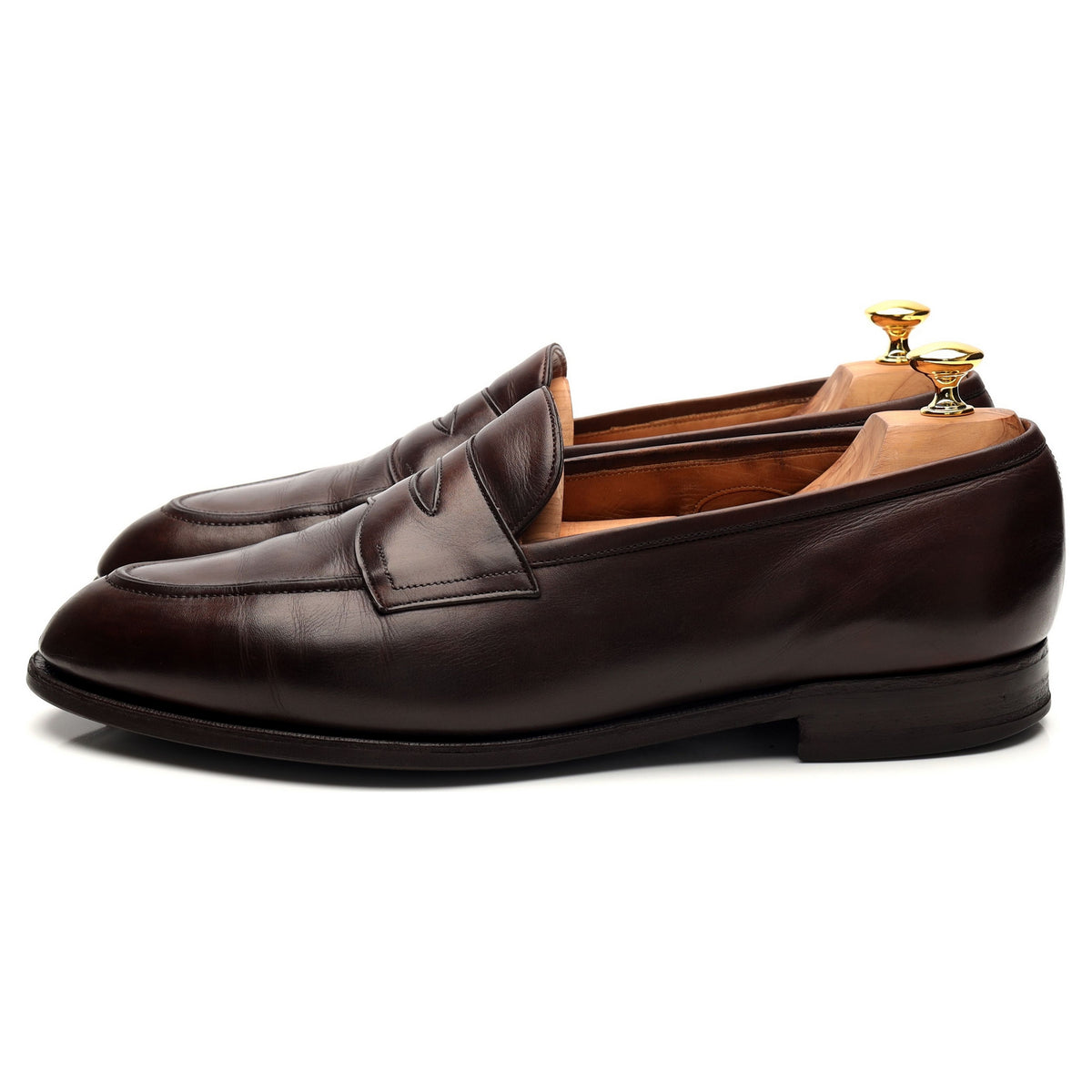 &#39;Piccadilly&#39; Dark Brown Leather Loafers UK 11.5 F