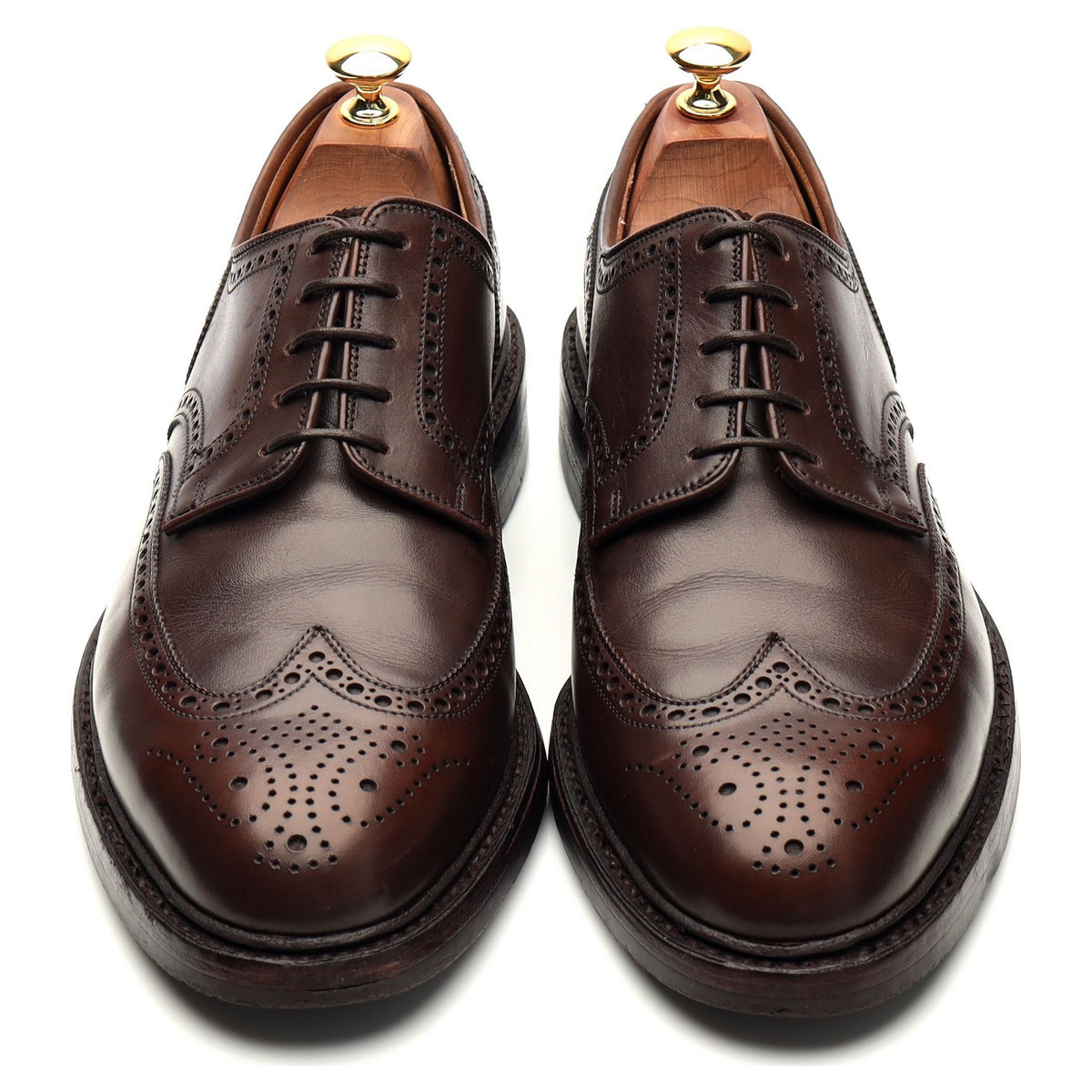 &#39;Pembroke&#39; Dark Brown Leather Derby Brogues UK 9.5 E