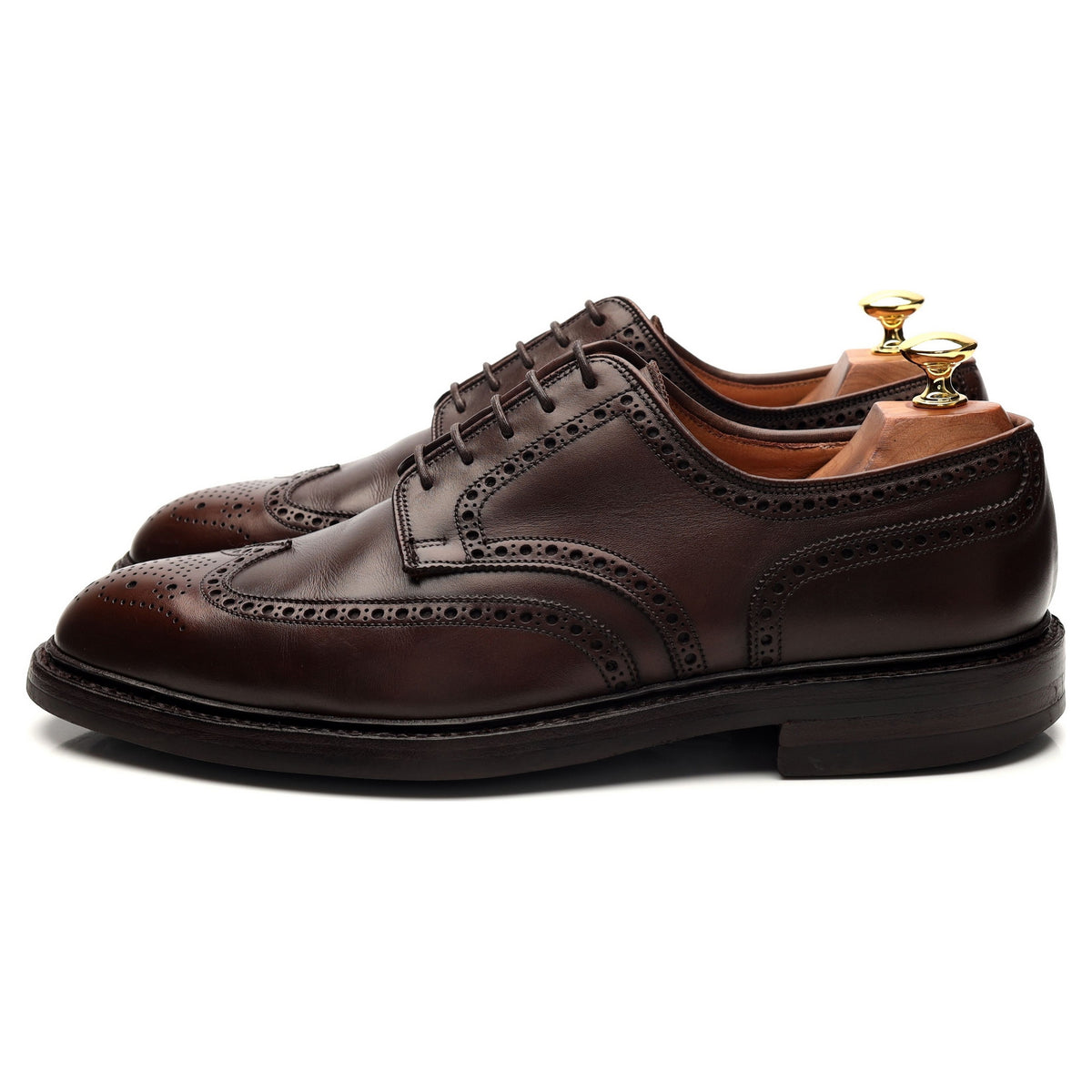 &#39;Pembroke&#39; Dark Brown Leather Derby Brogues UK 9.5 E