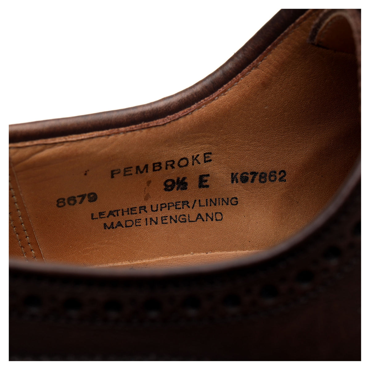 &#39;Pembroke&#39; Dark Brown Leather Derby Brogues UK 9.5 E