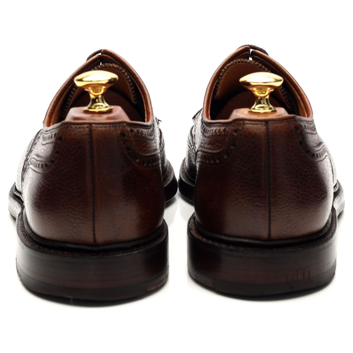 &#39;Pembroke&#39; Dark Brown Grain Leather Derby Brogue UK 9.5 E