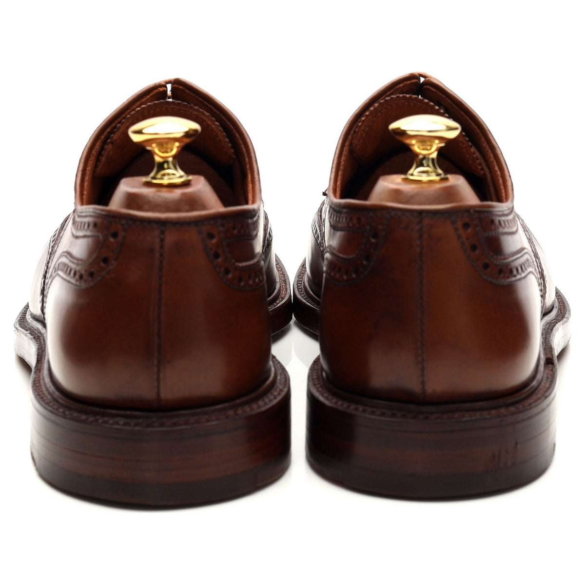 &#39;Pembroke&#39; Brown Whisky Cordovan Leather Derby Brogue UK 9.5 E