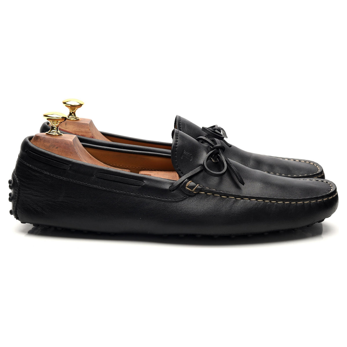 Gommino Black Leather Driving Loafer UK 10.5