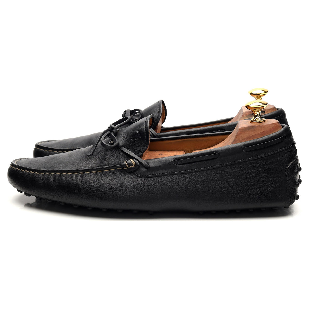 Gommino Black Leather Driving Loafer UK 10.5