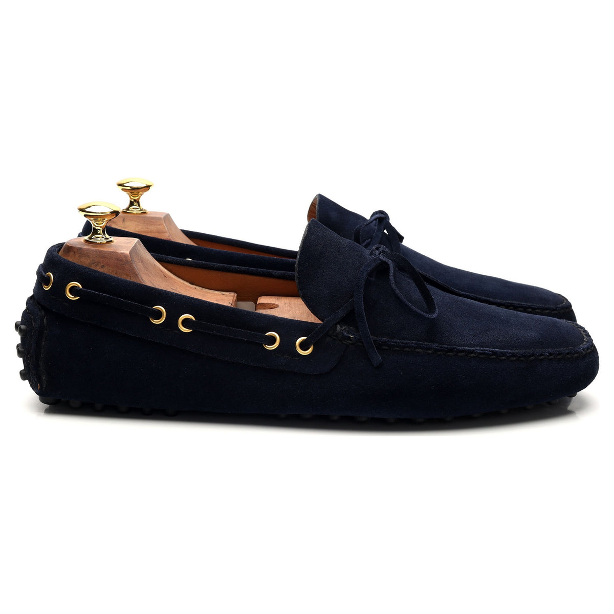 Navy Blue Suede Driving Loafer UK 11