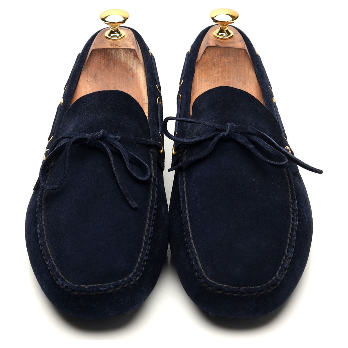 Navy Blue Suede Driving Loafer UK 11