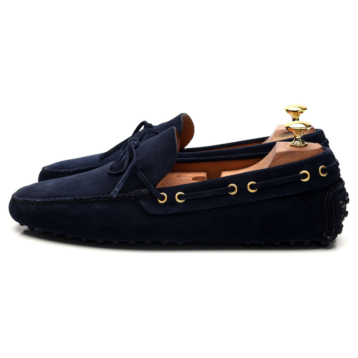 Navy Blue Suede Driving Loafer UK 11