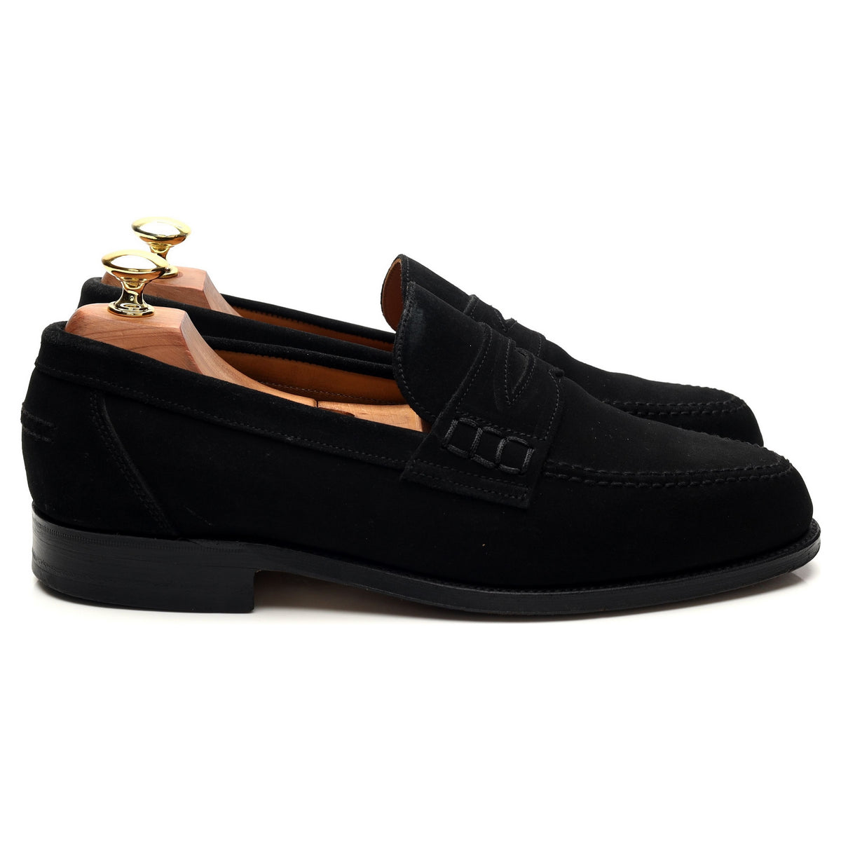 &#39;Finsbury&#39; Black Suede Loafers UK 8 EX