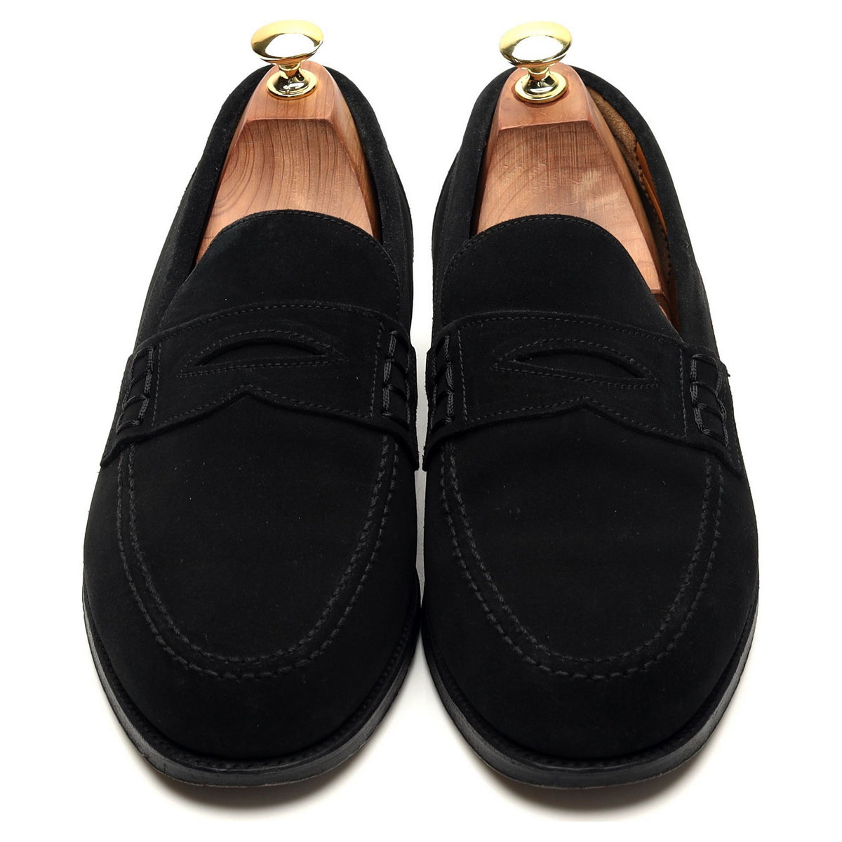 &#39;Finsbury&#39; Black Suede Loafers UK 8 EX