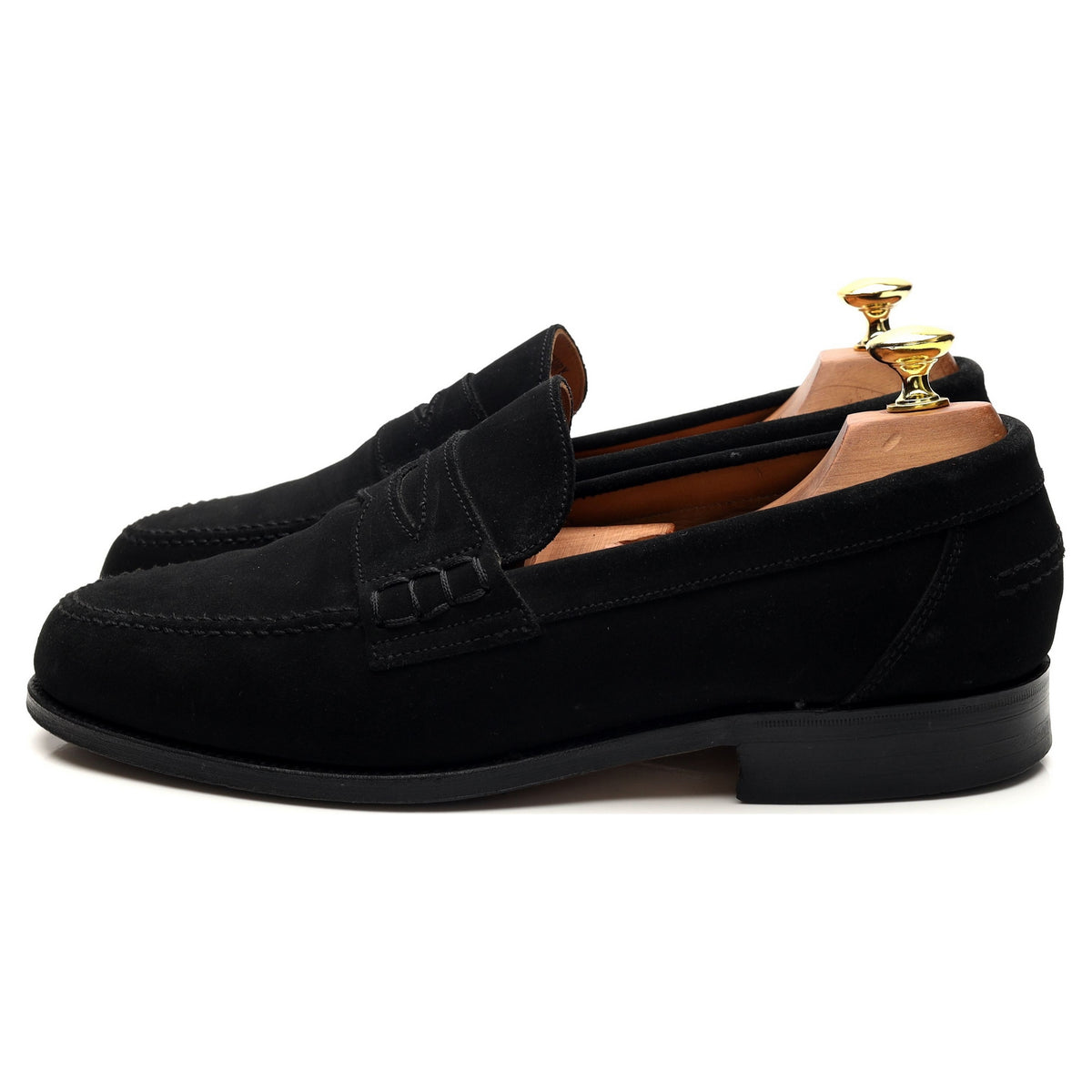 &#39;Finsbury&#39; Black Suede Loafers UK 8 EX