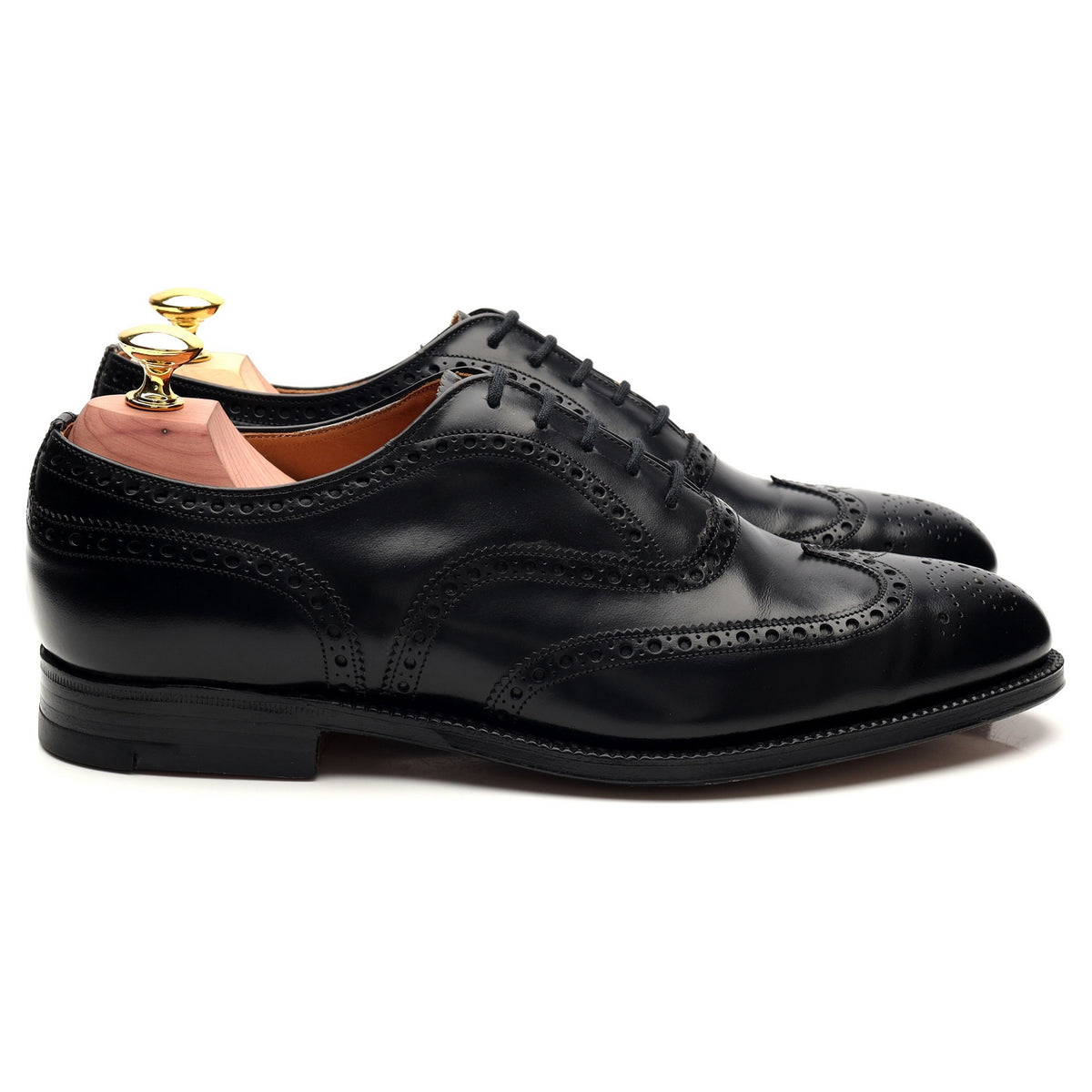 &#39;Hickstead&#39; Black Leather Oxford Brogue UK 7 F