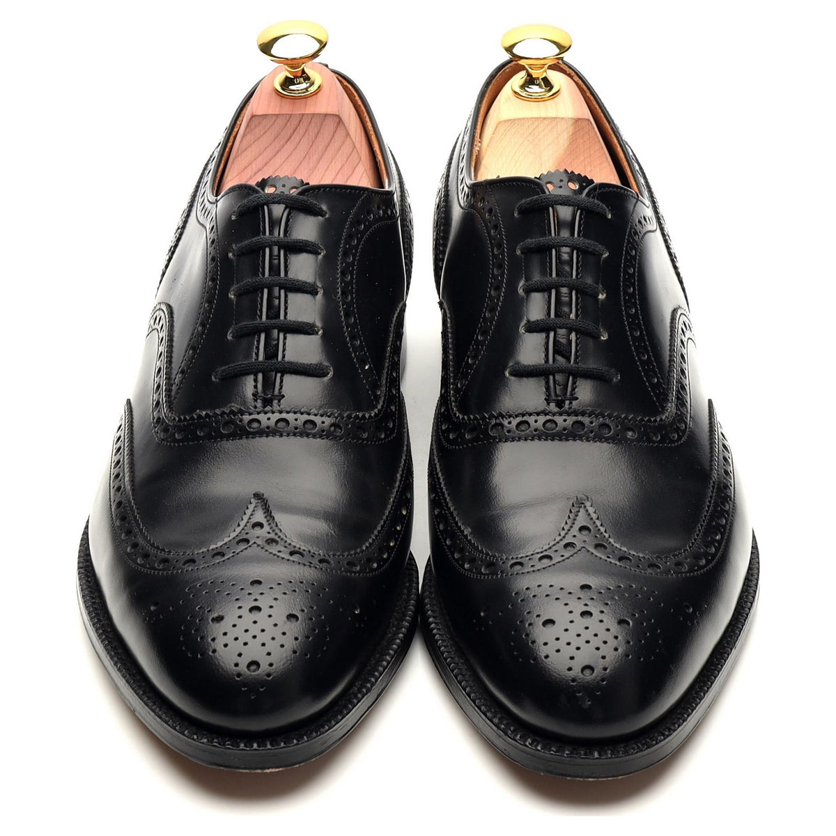 &#39;Hickstead&#39; Black Leather Oxford Brogue UK 7 F