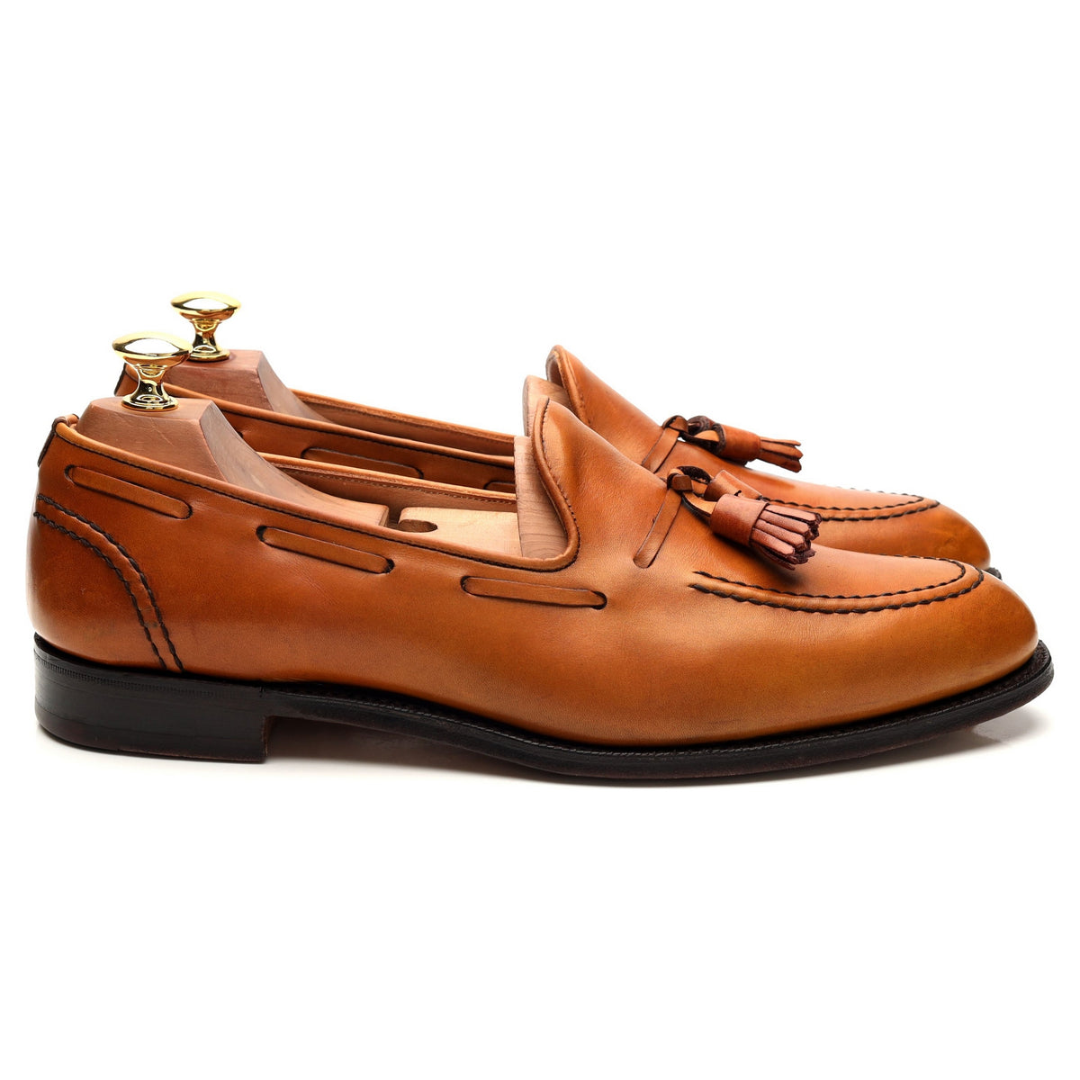 Bodileys &#39;Brompton&#39; Tan Brown Leather Tassel Loafers UK 9 F