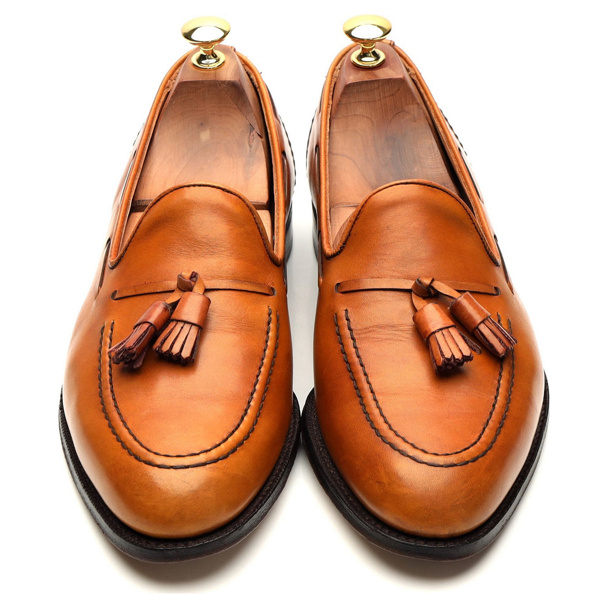 Bodileys &#39;Brompton&#39; Tan Brown Leather Tassel Loafers UK 9 F