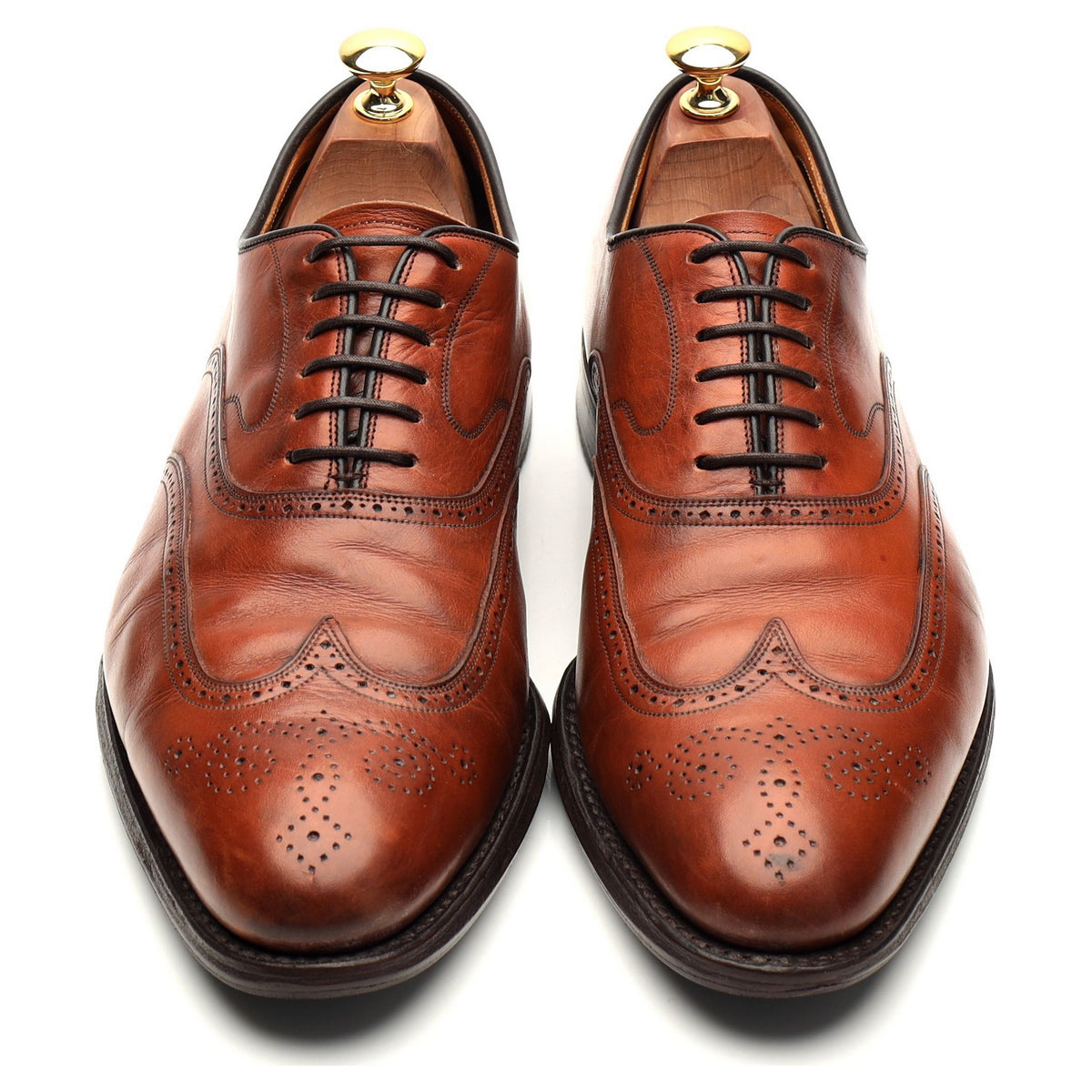 Tan Brown Leather Oxford Brogue UK 9 G