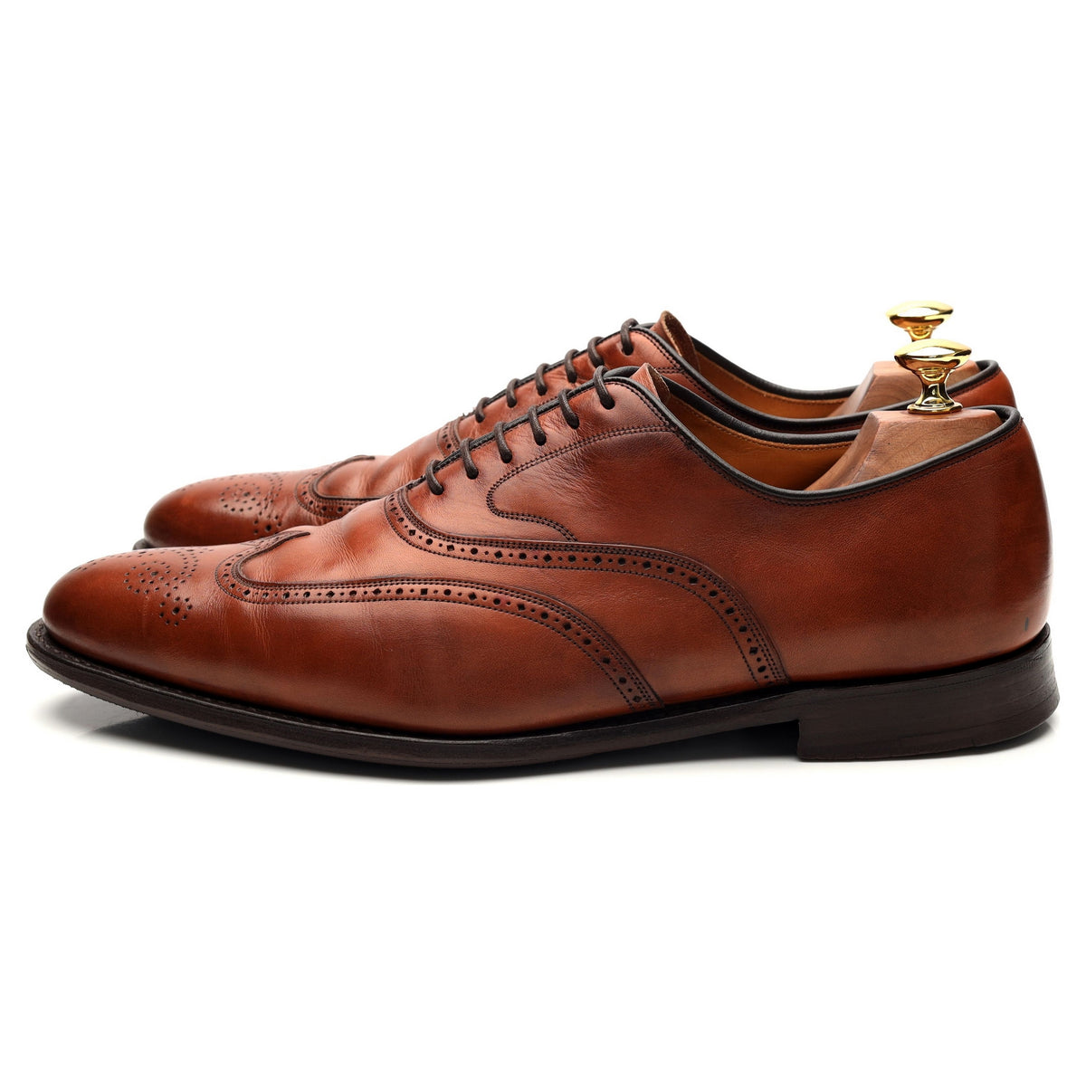 Tan Brown Leather Oxford Brogue UK 9 G