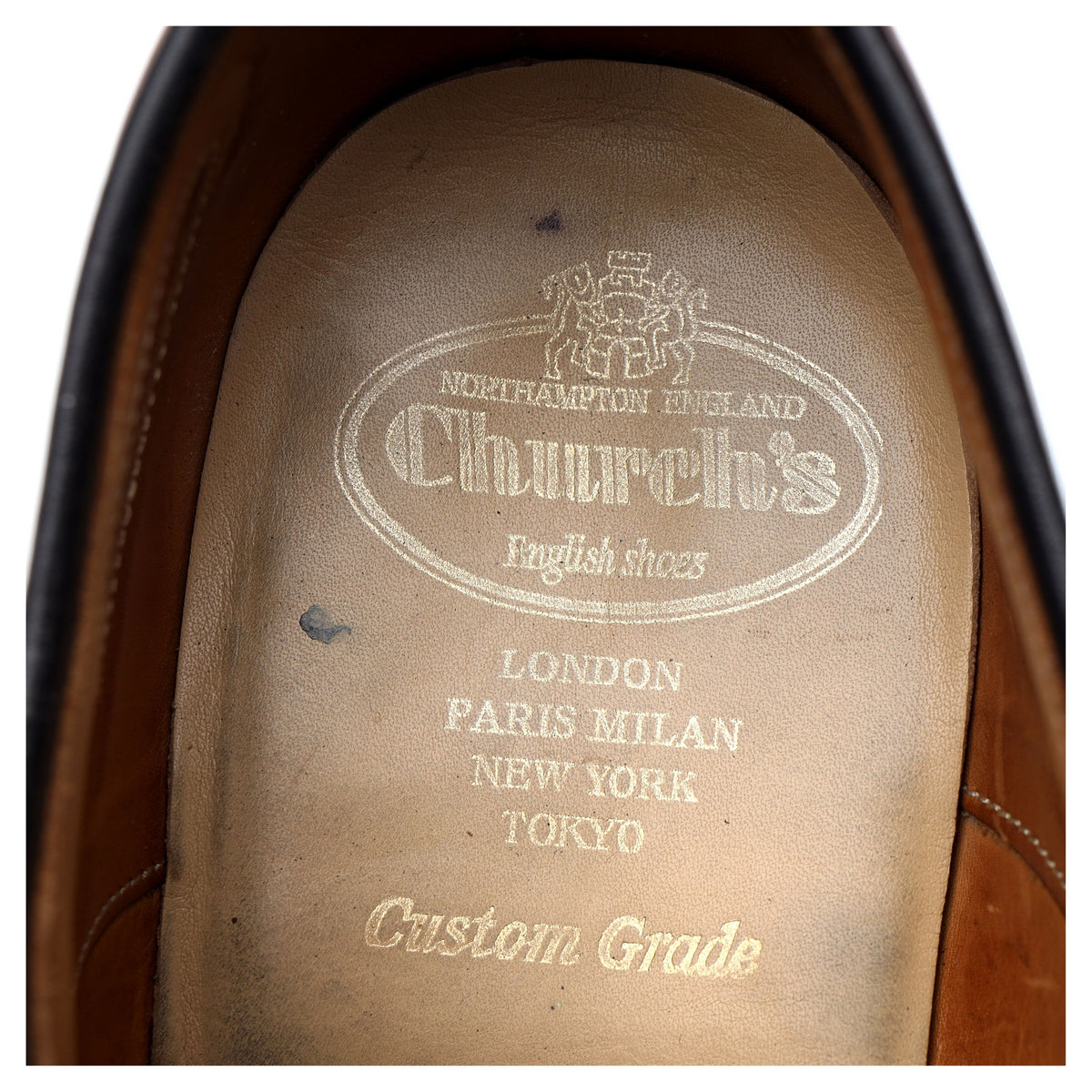 Tan Brown Leather Oxford Brogue UK 9 G