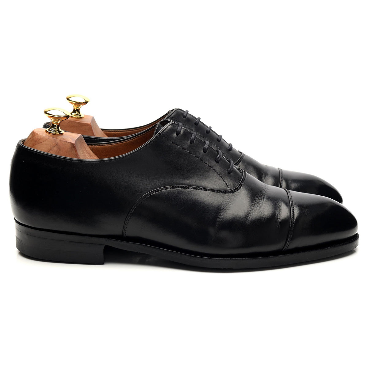 &#39;Whitehall&#39; Black Leather Oxford UK 10.5 F