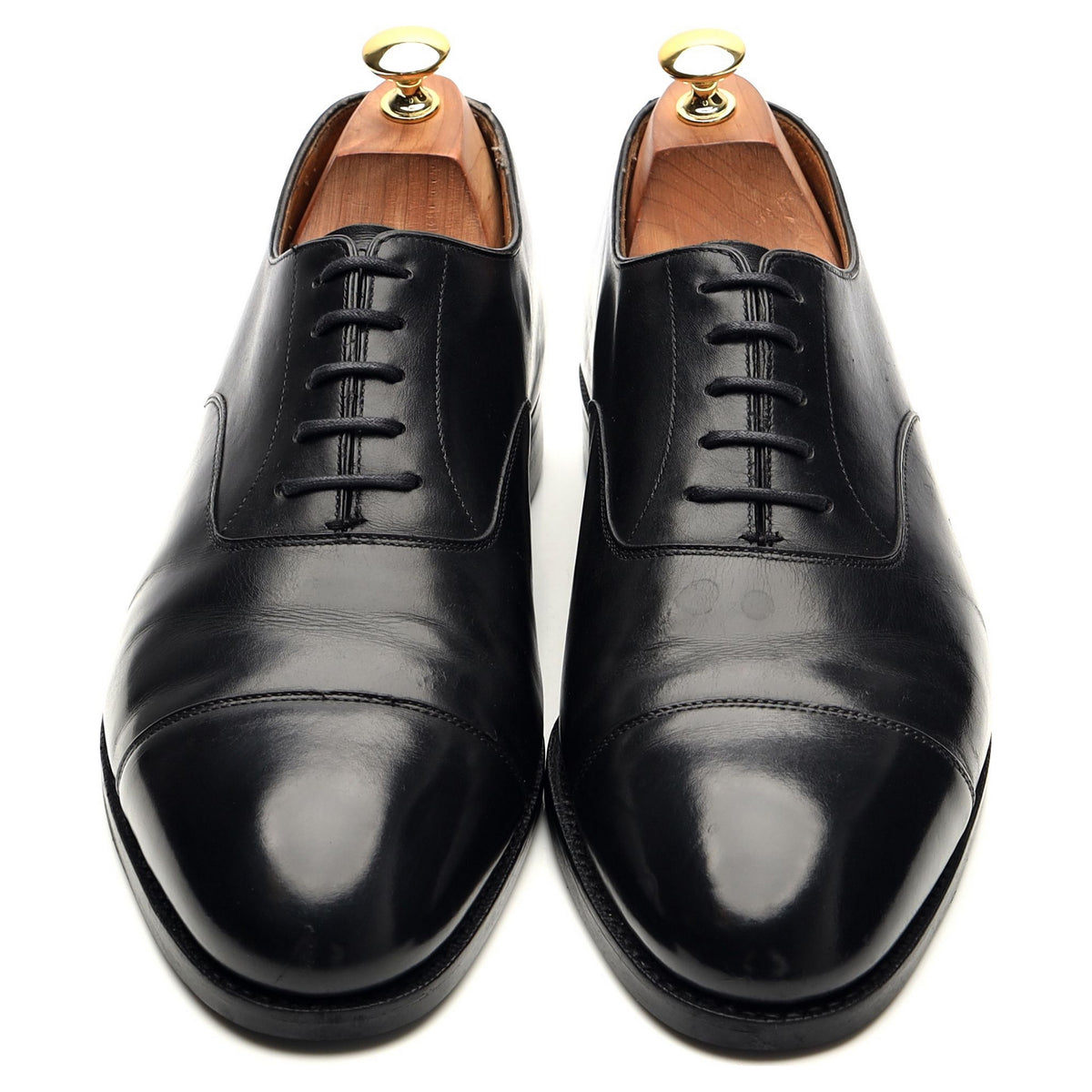 &#39;Whitehall&#39; Black Leather Oxford UK 10.5 F