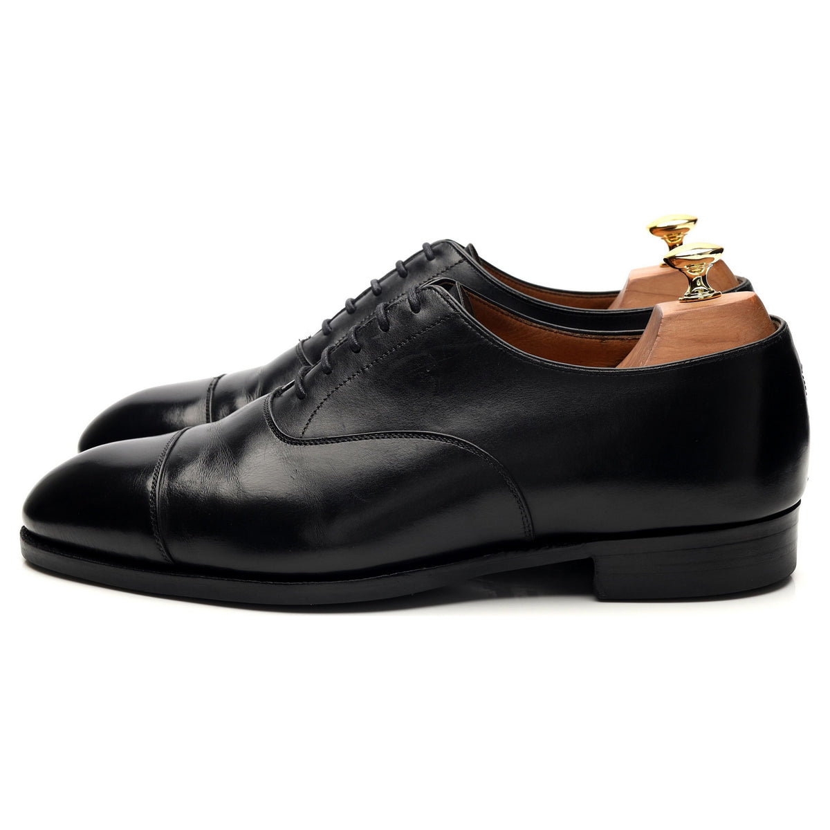 &#39;Whitehall&#39; Black Leather Oxford UK 10.5 F