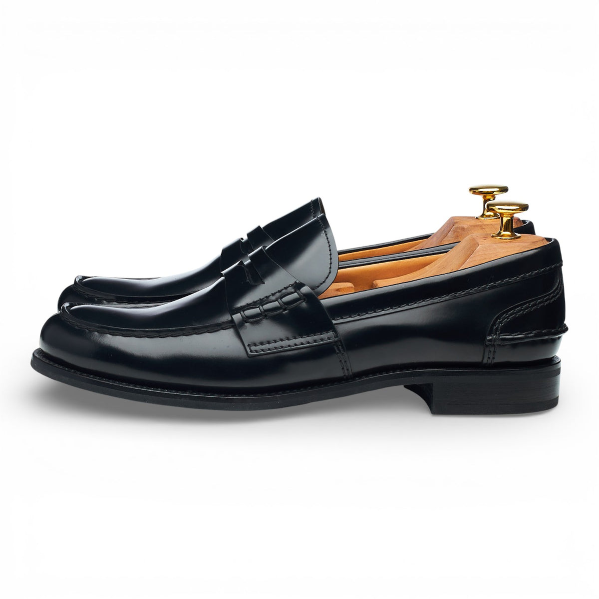 Women's 'Pembrey' Black Leather Loafers UK 7 EU 40