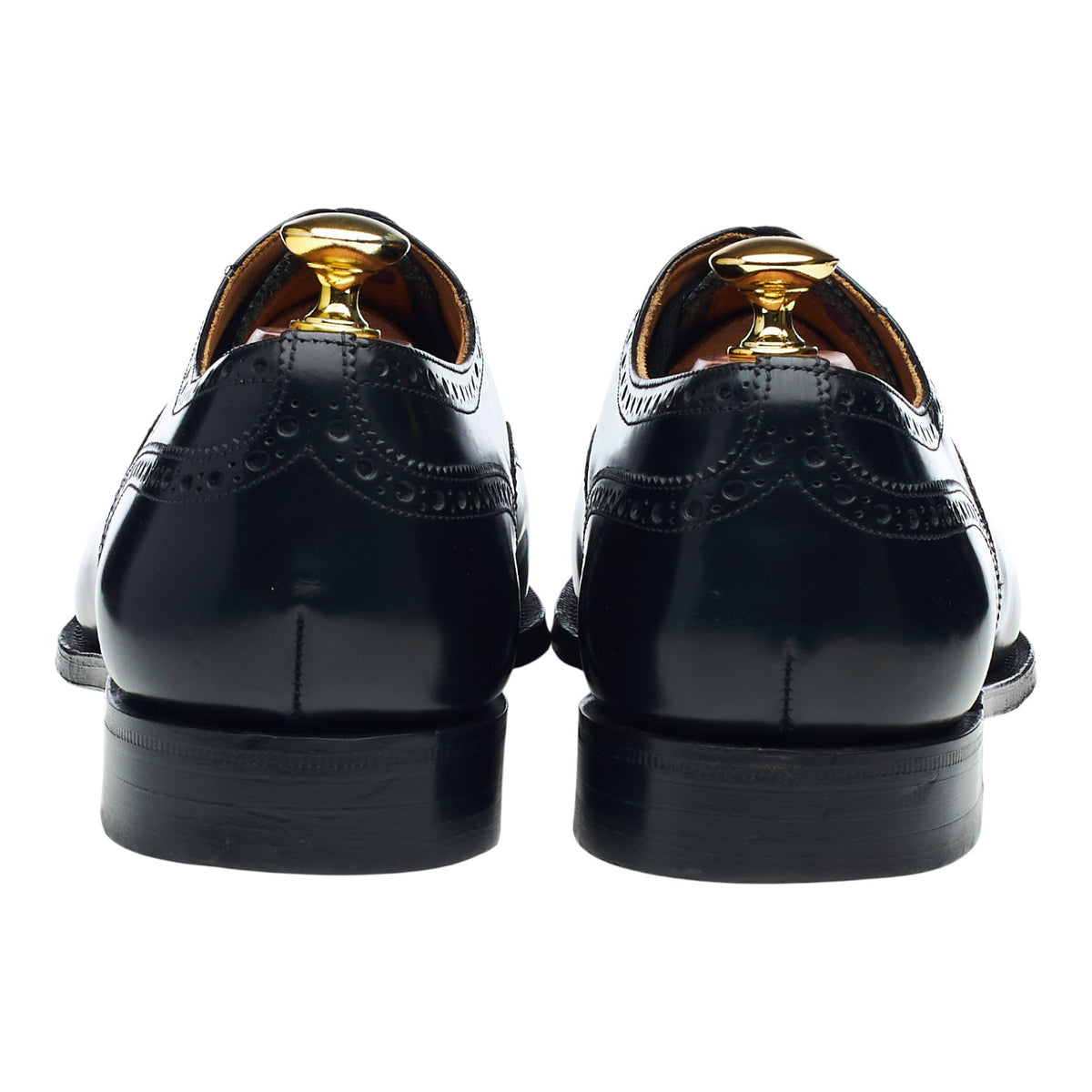 'Trent' Black Leather Oxford Brogues UK 8 G