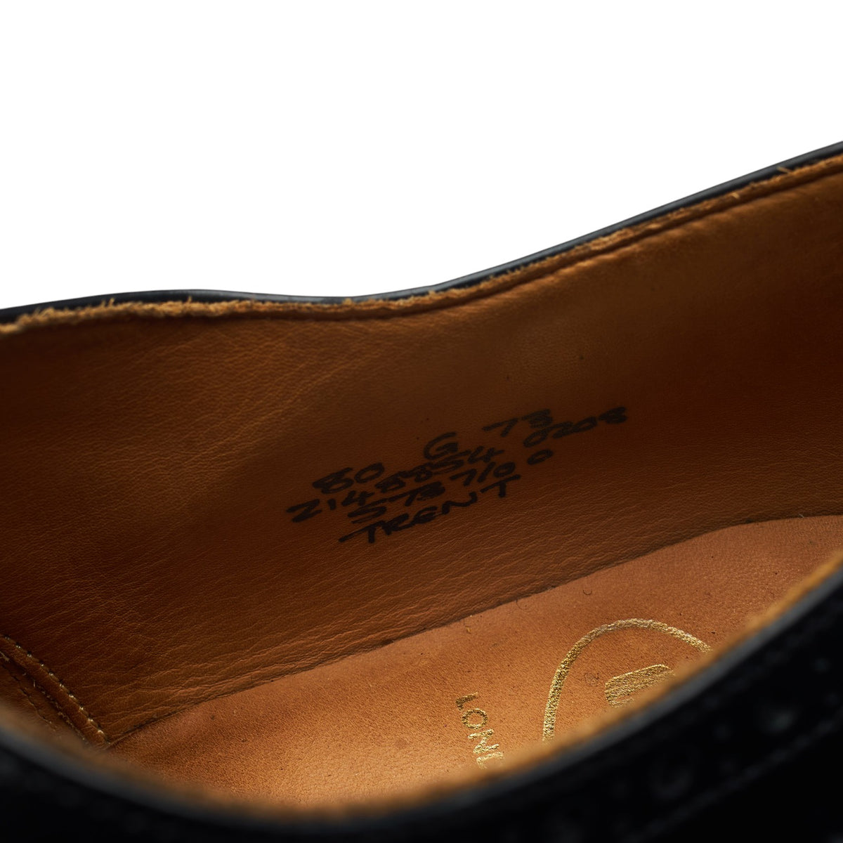 'Trent' Black Leather Oxford Brogues UK 8 G