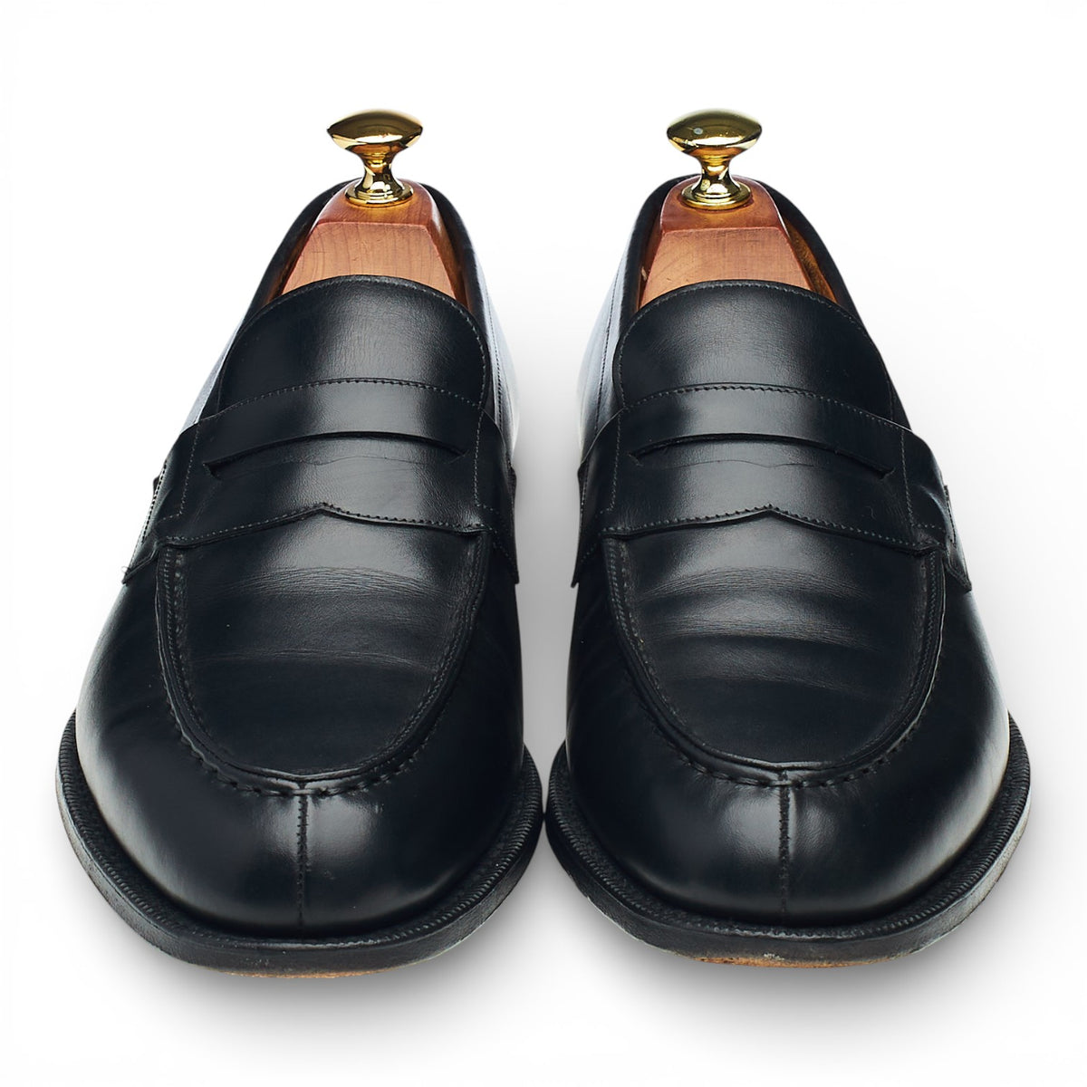 'Hilton' Black Leather Loafers UK 8.5 F