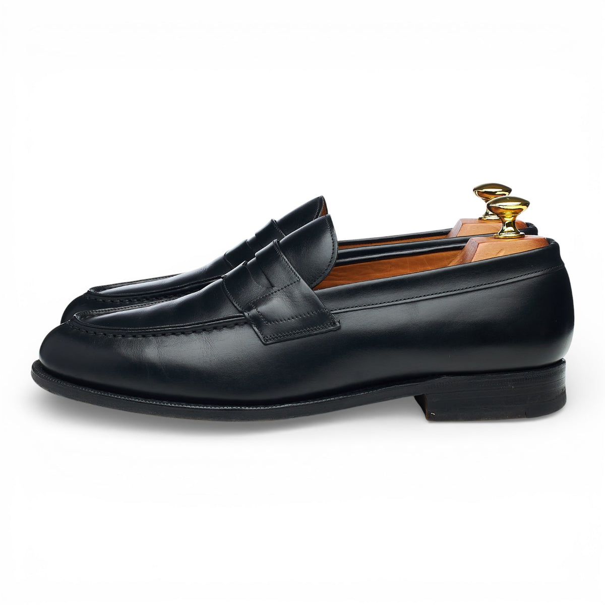 'Hilton' Black Leather Loafers UK 8.5 F