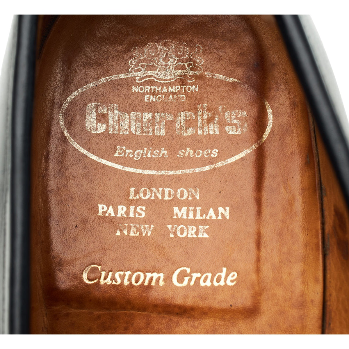 'Hilton' Black Leather Loafers UK 8.5 F