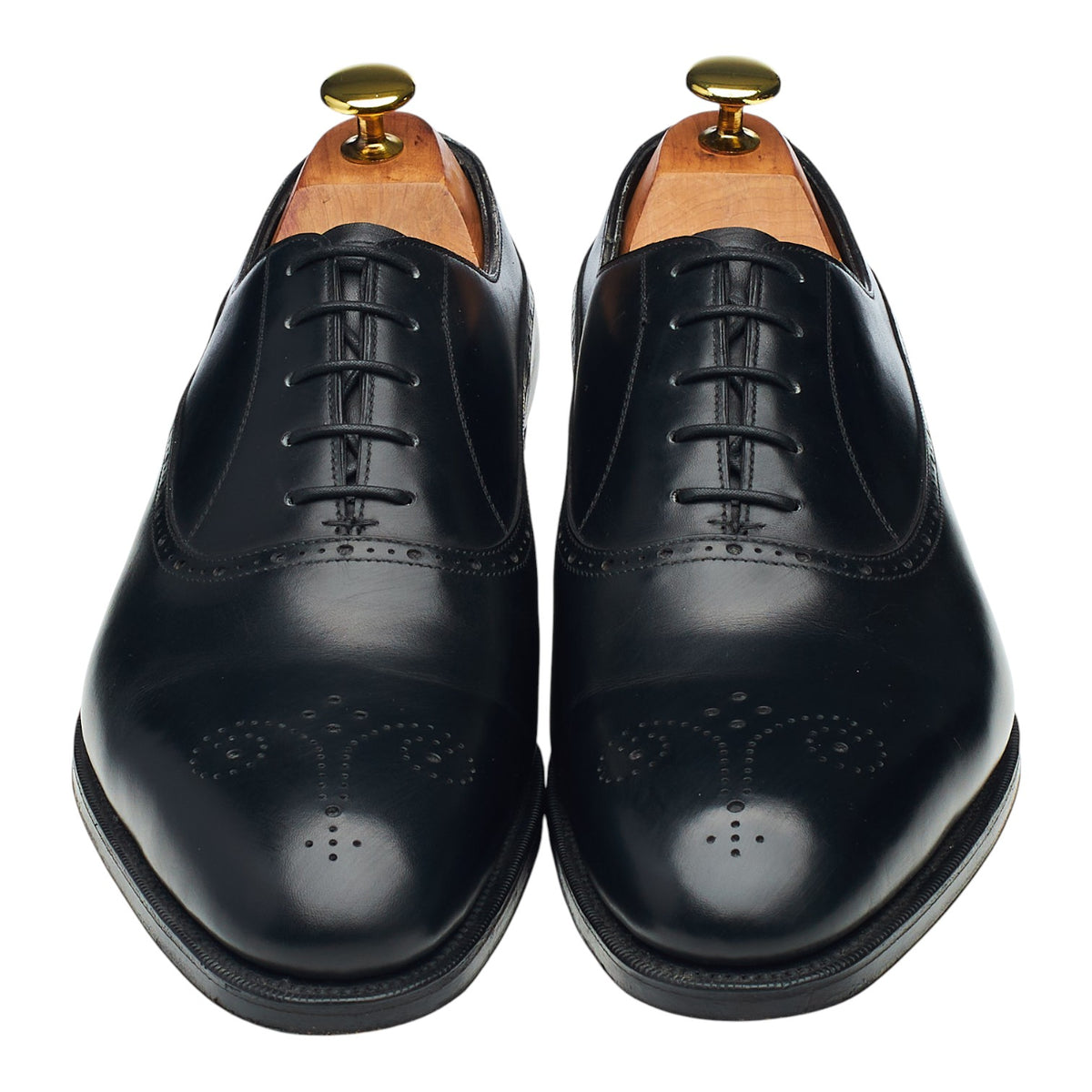 Black Leather Oxford Brogues UK 9 D