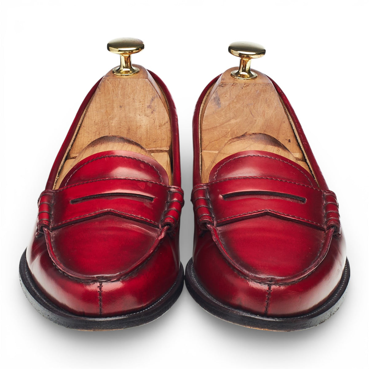 Women's 'Kara' Red Leather Loafers UK 3.5 EU 36.5