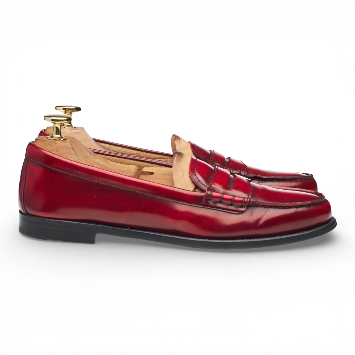 Women's 'Kara' Red Leather Loafers UK 3.5 EU 36.5