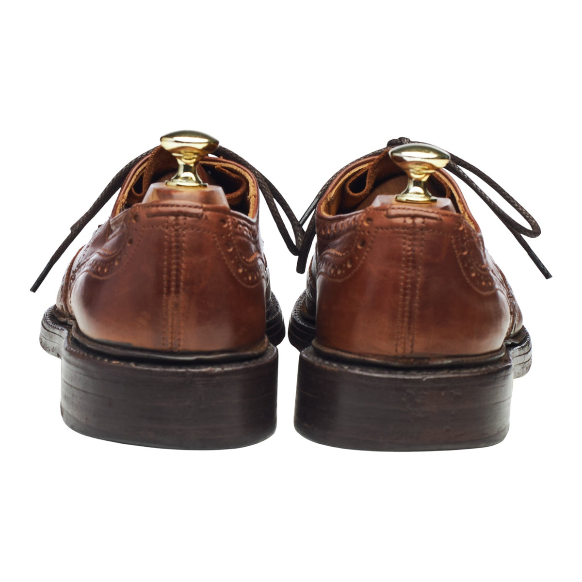 'Phillip' Brown Leather Derby Brogues UK 7