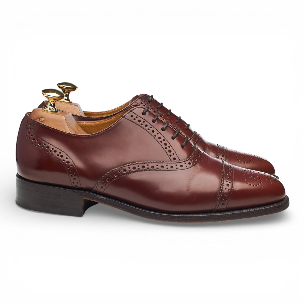 'Alfred' Brown Leather Oxford Brogues UK 6 G