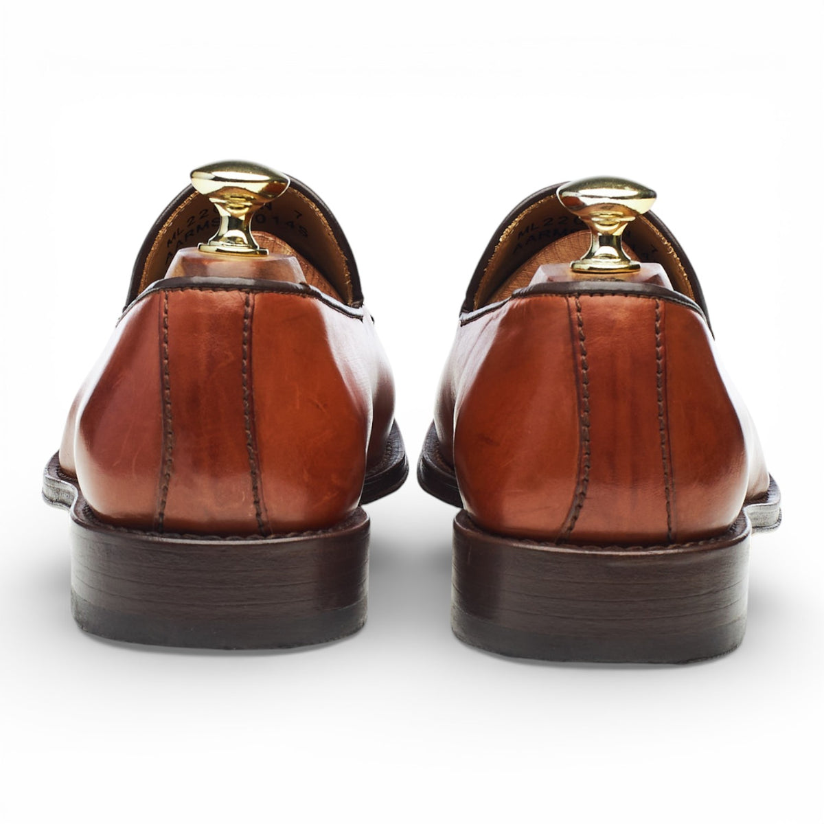Tan Brown Leather Tassel Loafers UK 7